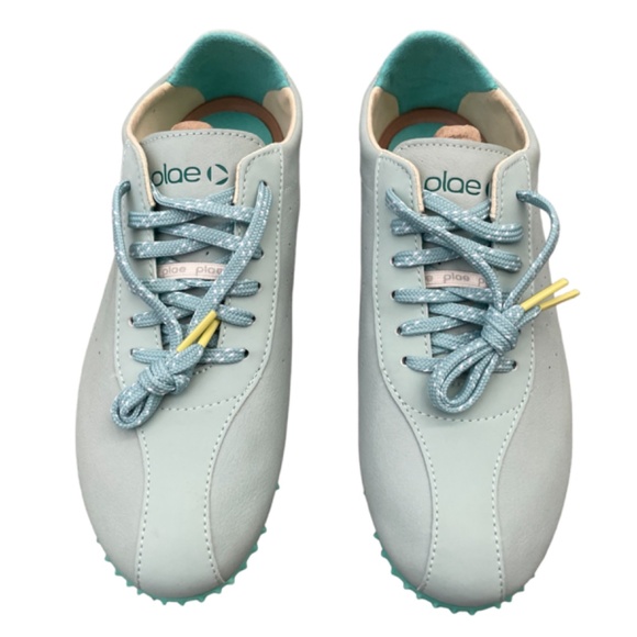 Plae Sun Amped Aqua Leather Sneakers Size Womens 7 - Picture 4 of 9